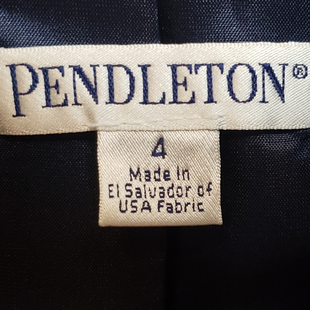 Pendleton Virgin Wool Blue Blazer 2 Button Closur… - image 2